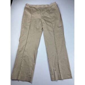 Akris Punto Beige Cotton Blend Dress Pants Straight Leg Career 34" waist‎